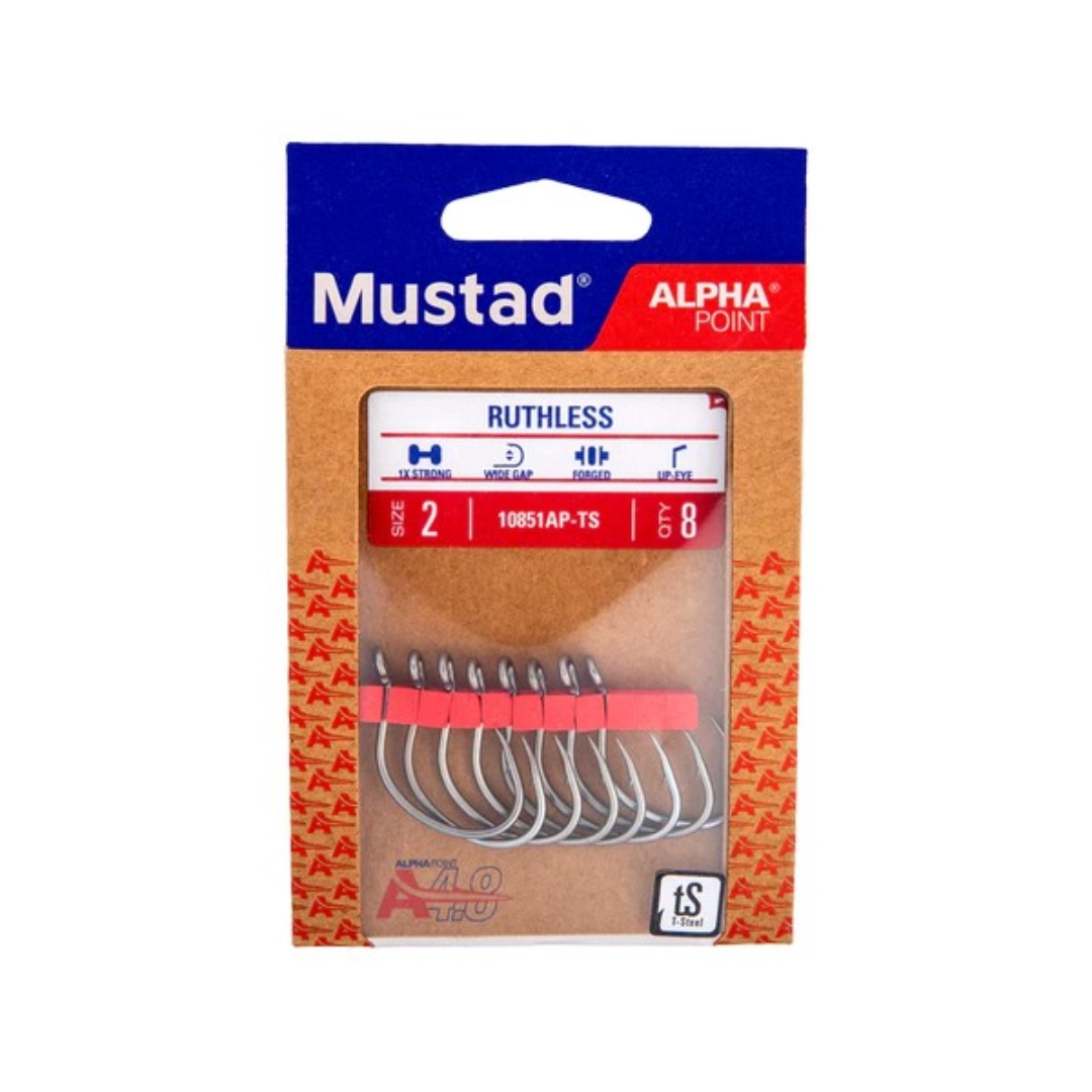 Mustad Ruthless Eyed, 2/0 6Db/Csomag